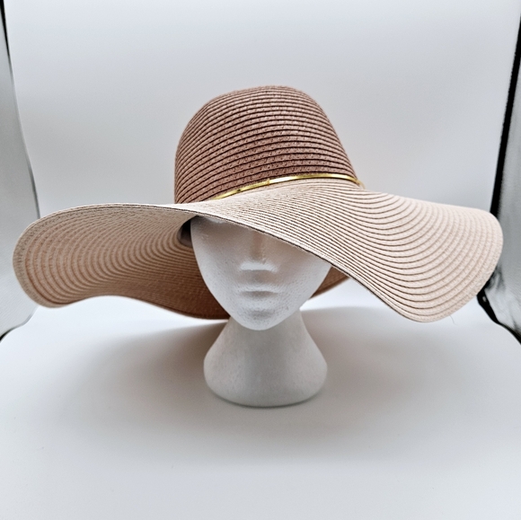 FOUR BUTTONS | wide brim woven paper floppy sun hat - Picture 2 of 9